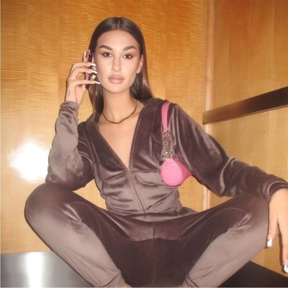 SKIMS Velour Set Amethyst Cropped Hoodie and High Waist Jogger Set 2XL - Picture 3 of 16